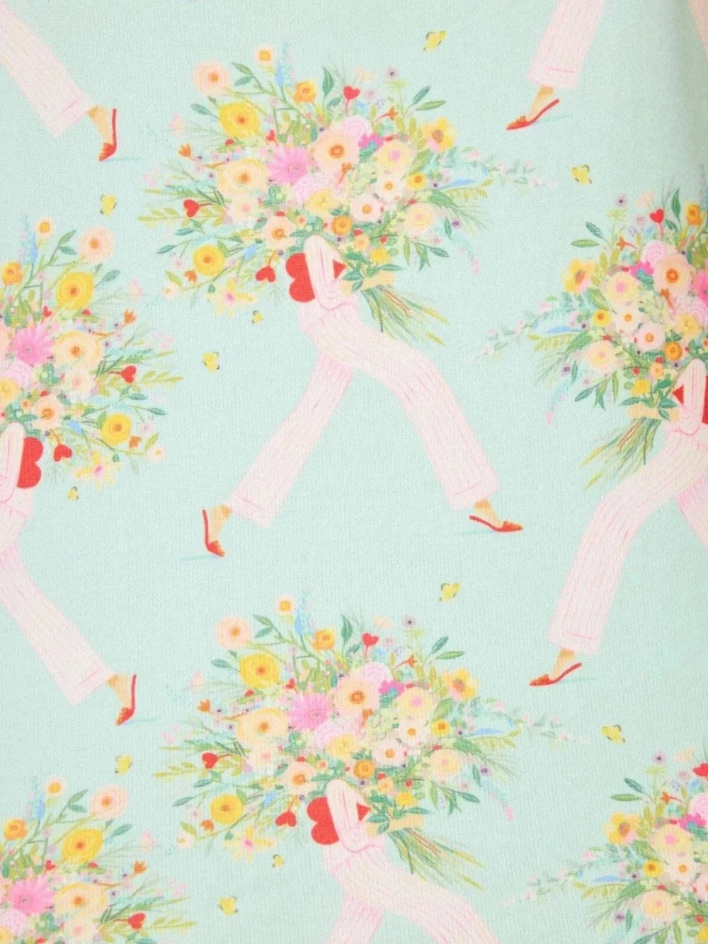 P.J. Salvage x Adrian Valencia Pajama Set NWT 🌸 Bright Mint 1X - Picture 3 of 15